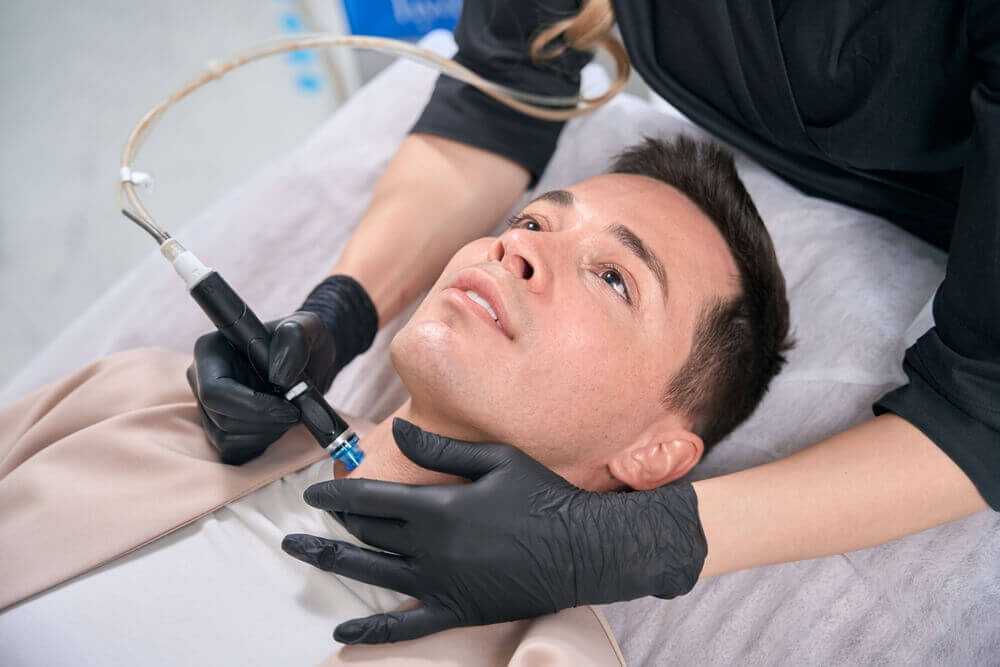 Signature HydraFacial treatment focusing on deep cleansing, exfoliation, and hydration