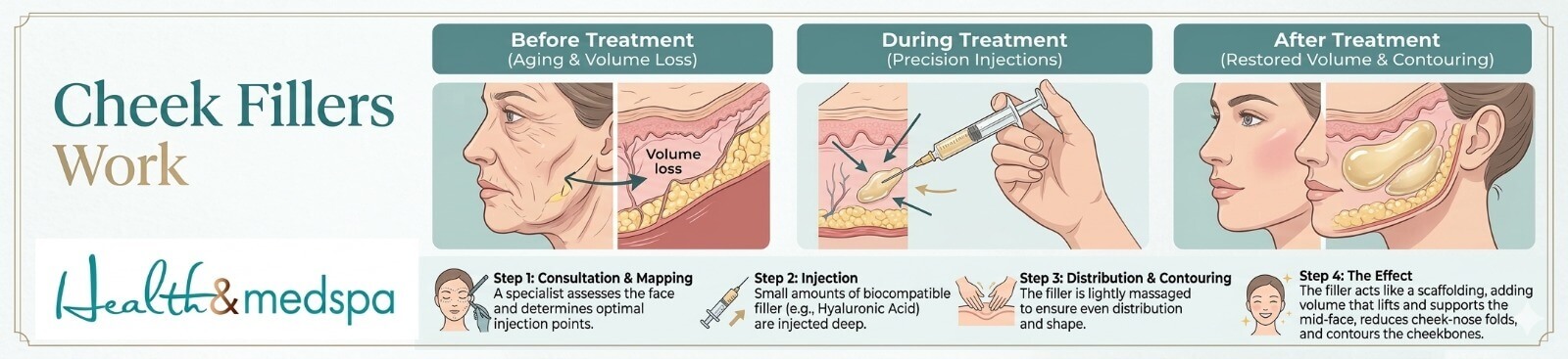 illustration image of how cheek filler work