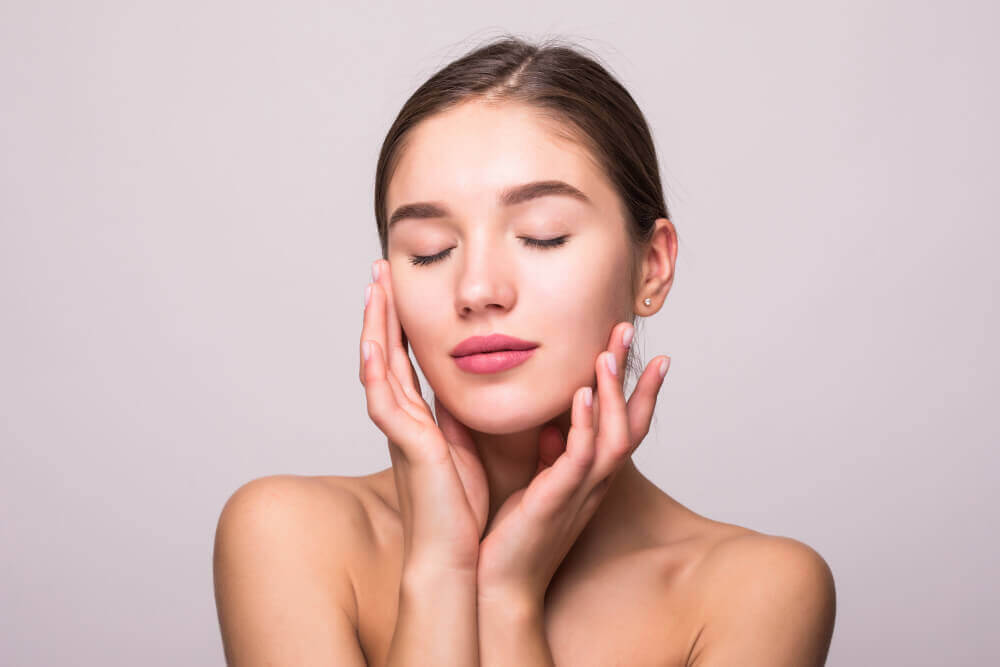 Healthy glowing skin after yellow LED light therapy showing reduced redness, improved tone, and radiance.