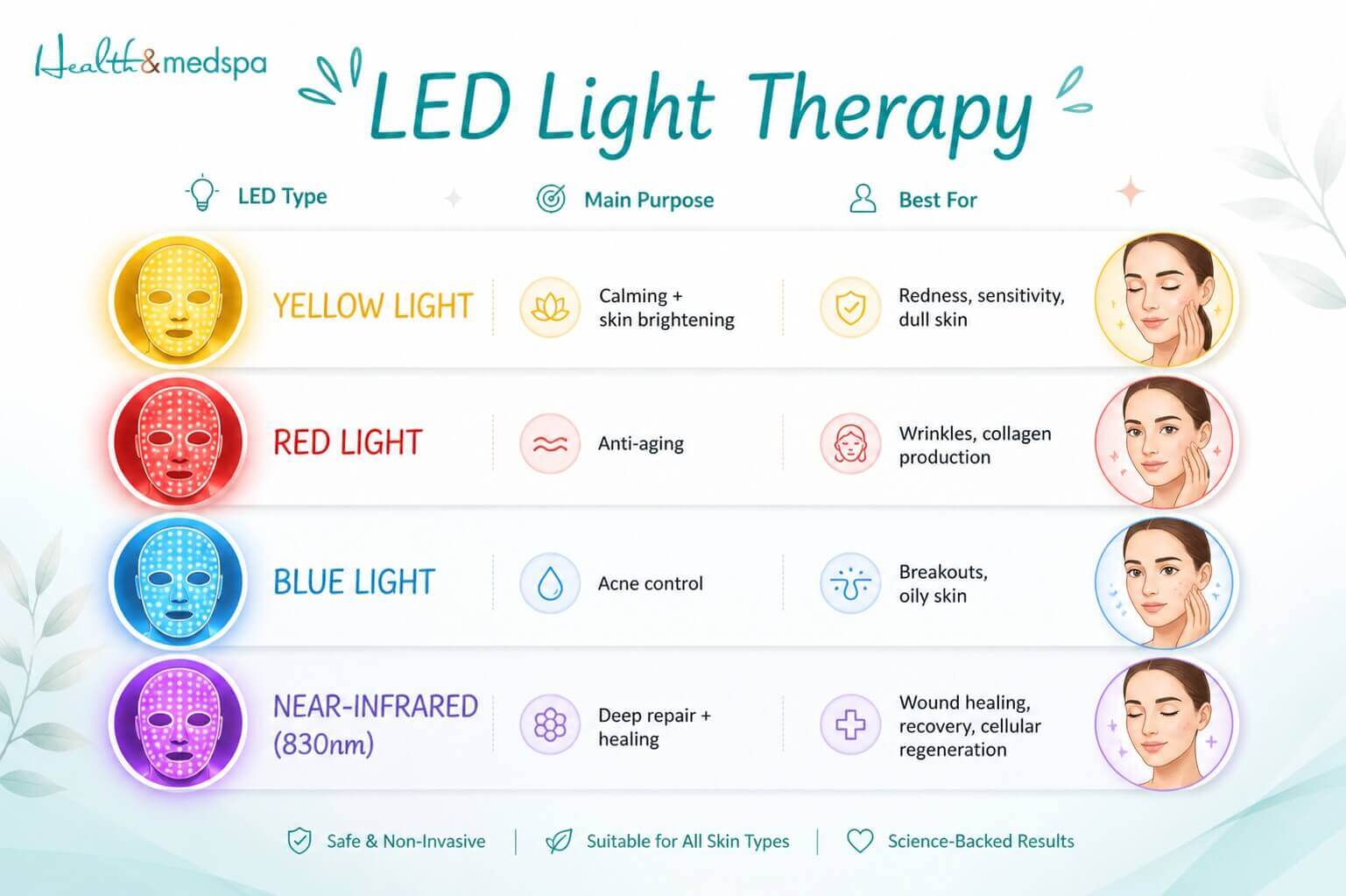 Red Light vs Yellow Light Therapy Comparison